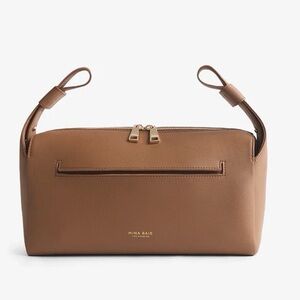 Mina Baie Stroller Caddy Purse Vegan Leather Terra Tan Diaper Bag